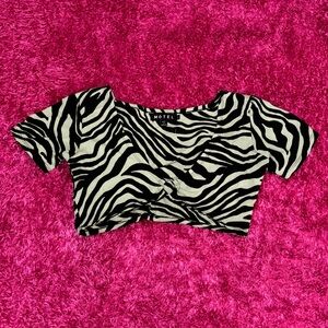 MOTEL TIGER PRINT CROP TOP 💋